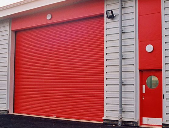 red security shutters