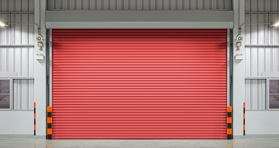 red shutter door